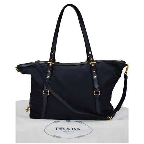 prada beach bag blue|prada nylon tote bag price.